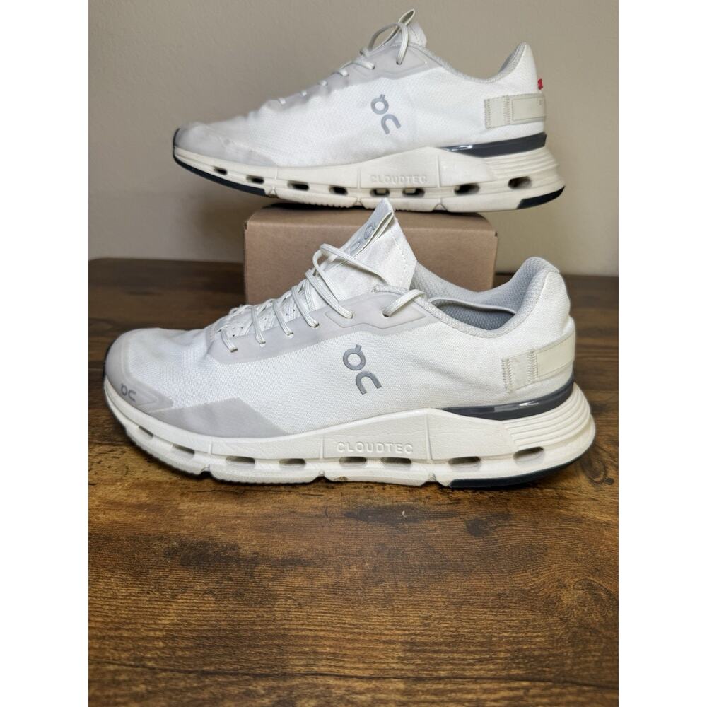 On Cloudnova Form Shoes Womens Size 10 White Eclipse Running Gym Comfort Sneaker